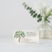 Spine Health Tree - Chiropraktische Ernennung Visitenkarte (Stehend Vorderseite)