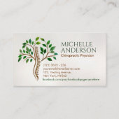 Spine Health Tree - Chiropraktische Ernennung Visitenkarte (Vorderseite)