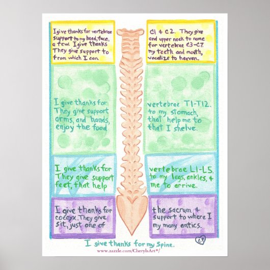 Spine Poster - Ich danke Ihnen für die Wirbelsäule (Vorne)