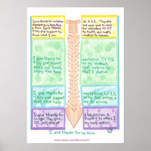 Spine Poster - Ich danke Ihnen für die Wirbelsäule