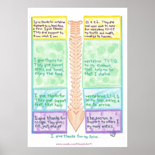 Spine Poster - Ich danke Ihnen für die Wirbelsäule (Vorne)