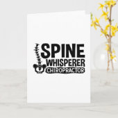 Spine Whisperer Chiropractic Chiropractor Chiro Karte (Gelbe Blume)