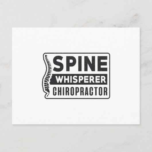 Spine Whisperer Chiropractor Therapy Chiropractic Postkarte (Vorderseite)