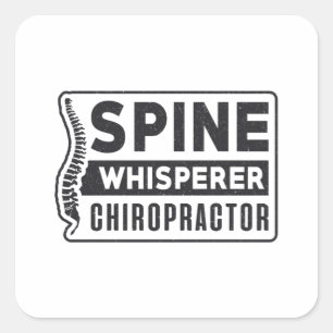 Spine Whisperer Chiropractor Therapy Chiropractic Quadratischer Aufkleber