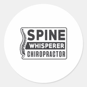 Spine Whisperer Chiropractor Therapy Chiropractic Runder Aufkleber