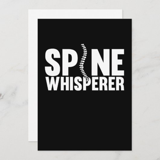 Spine Whisperer Chirurg Operation Ärztliche Ärztin Dankeskarte (Vorne/Hinten)