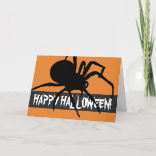 Spinersilhouette Halloween-Grußkarte Karte