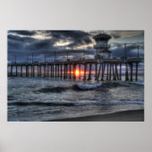 Spingtime Storm "Huntington Beach Pier Poster (Vorne)