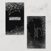 Spinklatsche Spinnennetze Dark Glam Halloween Goth Visitenkarte (Vorne/Hinten)