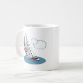 Spinnaker im Wind Kaffeetasse (Vorderseite Links)
