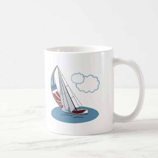 Spinnaker im Wind Kaffeetasse (Rechts)
