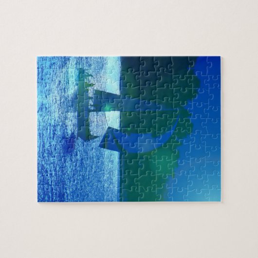 Spinnaker-laufendes Segelboot-Puzzlespiel Puzzle (Horizontal)