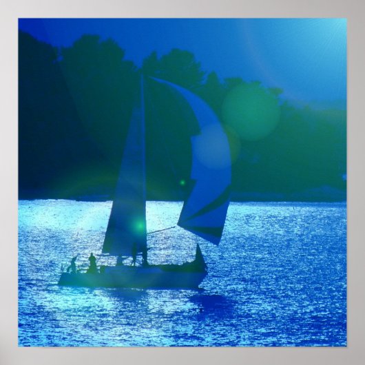 Spinnaker Racing Sailboat Poster (Vorne)