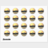 Spinnaker Sailboat Sunset Stickers (Blatt)