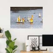 Spinnakers greifen den Wind an Poster (Heimbüro)