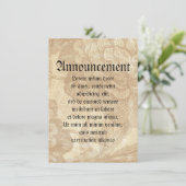 Spinne auf Blume Ankündigung (Stehend Vorderseite)