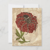 Spinne auf Blume Dankeskarte (Rückseite)