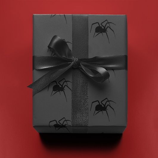 Spinne auf Grau | Geschenkpapier