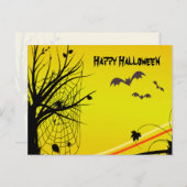 Spinne auf WebHalloween-Postkarte Postkarte (Vorne/Hinten)