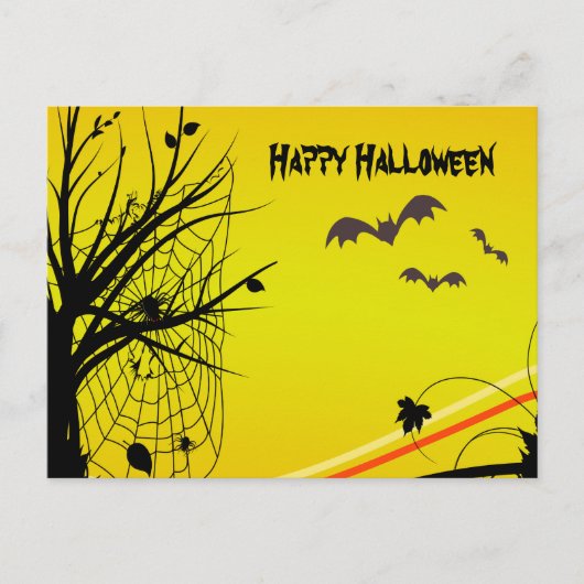 Spinne auf WebHalloween-Postkarte Postkarte (Vorderseite)