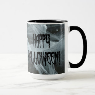 Spinne Bein Halloween und unheimlicher Hintergrund Tasse