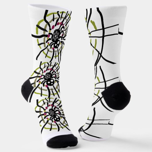Spinne cool Halloween  Socken (Gewinkelt)
