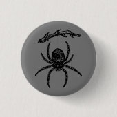 Spinne, die sich aus dem Zweig herrührt Button (Vorderseite)