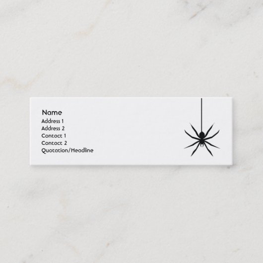 Spinne - dünn mini visitenkarte (Vorderseite)