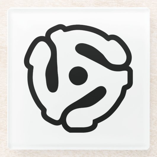 Spinne für den Vinyl-Adapter mit 7 Zoll, 45 U/min Glasuntersetzer (Vorderseite)