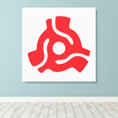 Spinne für den Vinyl-Adapter mit 7 Zoll, 45 U/min Leinwanddruck (Insitu (Holzboden))