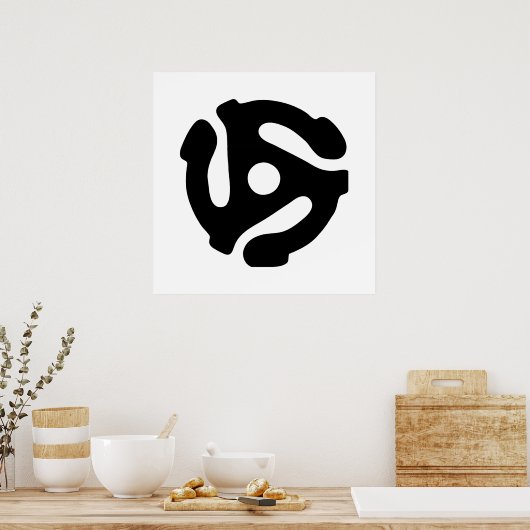Spinne für den Vinyl-Adapter mit 7 Zoll, 45 U/min Poster (Küche)