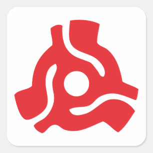 Spinne für den Vinyl-Adapter mit 7 Zoll, 45 U/min Quadratischer Aufkleber