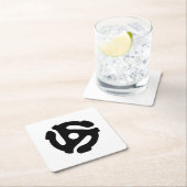 Spinne für den Vinyl-Adapter mit 7 Zoll, 45 U/min Rechteckiger Pappuntersetzer (Vor Ort)