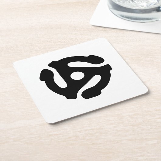 Spinne für den Vinyl-Adapter mit 7 Zoll, 45 U/min Rechteckiger Pappuntersetzer (angewinkelt)