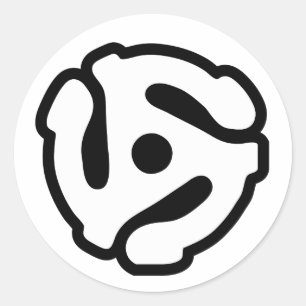 Spinne für den Vinyl-Adapter mit 7 Zoll, 45 U/min Runder Aufkleber