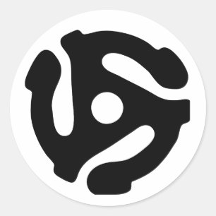 Spinne für den Vinyl-Adapter mit 7 Zoll, 45 U/min Runder Aufkleber