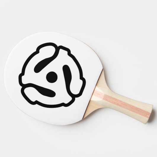 Spinne für den Vinyl-Adapter mit 7 Zoll, 45 U/min Tischtennis Schläger (Seitenansicht)