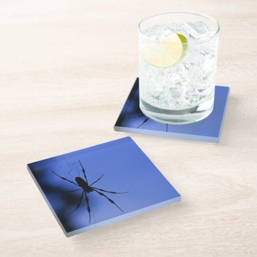 Spinne Glasuntersetzer (Schrägansicht)