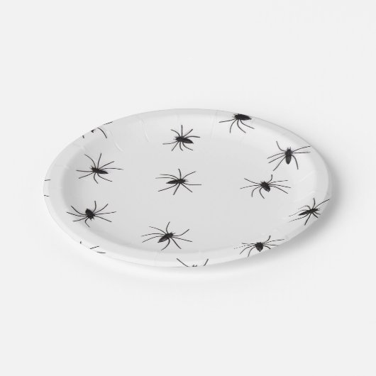 Spinne Halloweeen Pappteller (Schrägansicht)