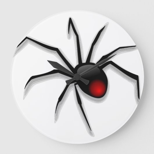 Spinne Halloween Große Wanduhr (Vorderseite)