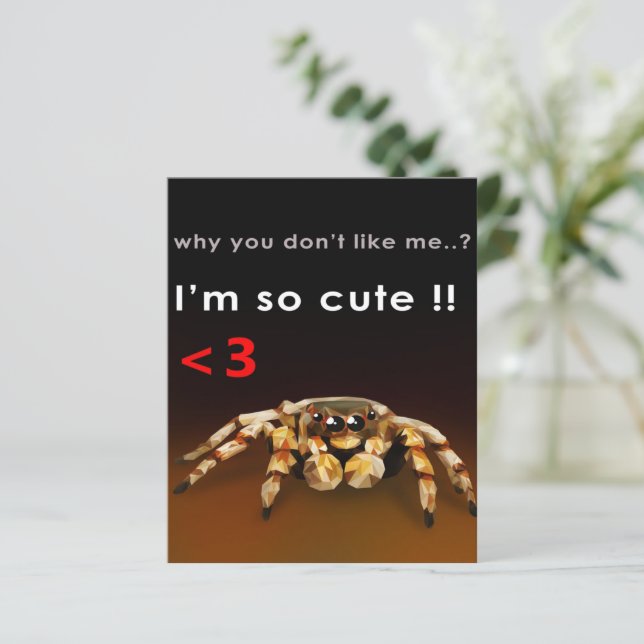 Spinne ich bin so Niedlich | Spider Lover Geschenk (Stehend Vorderseite)