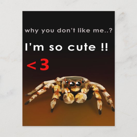 Spinne ich bin so Niedlich | Spider Lover Geschenk Flyer (Vorne)