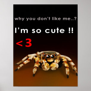 Spinne, ich bin so süß Geschenk für Spinne-Fan Poster