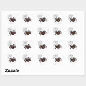 Spinne ich Halloween Herz-Aufkleber (Blatt)