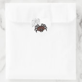 Spinne ich Halloween Herz-Aufkleber (Tasche)
