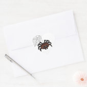 Spinne ich Halloween Herz-Aufkleber (Umschlag)
