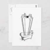Spinne im Bad Postkarte (Vorne/Hinten)