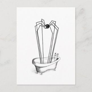 Spinne im Bad Postkarte