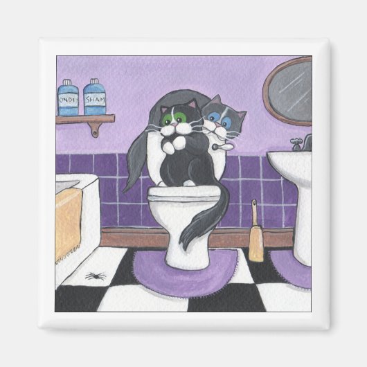 Spinne im Badezimmer Magnet (Vorne)