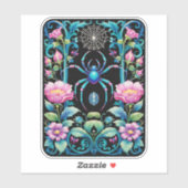 Spinne im Blumengarten Aufkleber (Blatt)